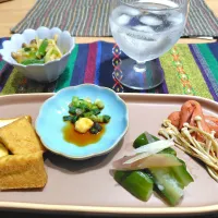 厚揚げで晩酌|おかめんさん