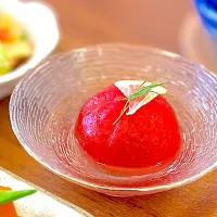 冷凍トマトのシロップ漬け