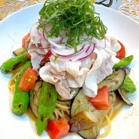 つぶみそ香る 夏野菜の和風冷製パスタ