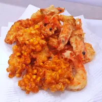 車海老ととうもろこしの天ぷら|foodanalystＭＩＫＩさん