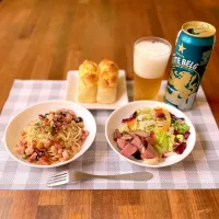 角切りベーコンと豆のオイルソースパスタ|Ruotoさん