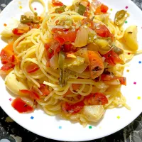 夏野菜の冷製パスタ|団長さん