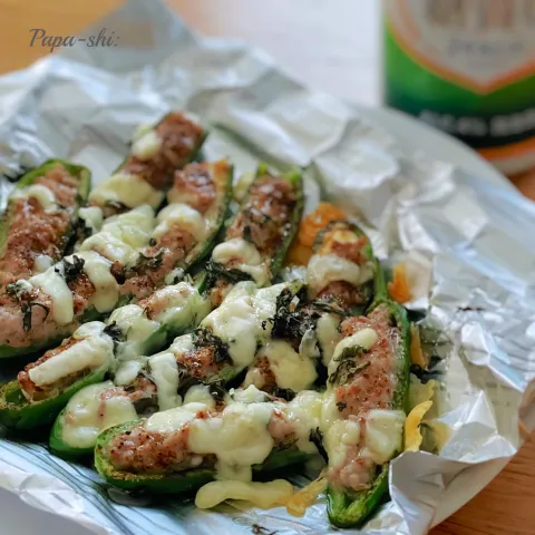 「ケイジャンスパイス」を使ってみたSnapdishの料理・レシピ写真:ハラペーニョの肉詰め