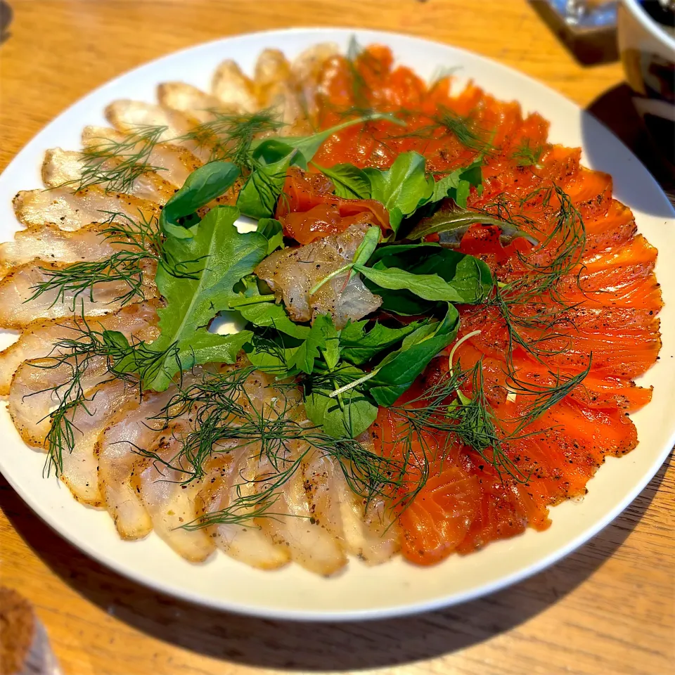 マダイとサーモンの生ハム|ぶりぞうさん