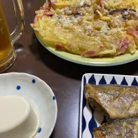 イサキの塩焼き（幼魚）とハッシュドポテト|えーちゃんさん