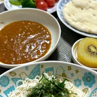 キーマカレーとナン|🍒ふみりん🍒さん