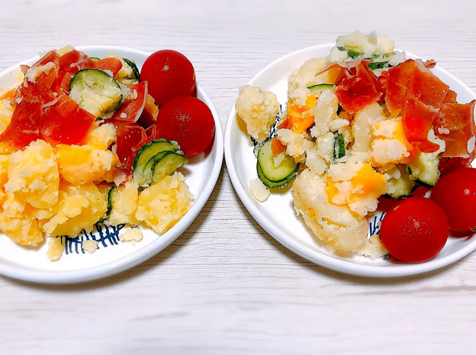 ポテトサラダ　食べ比べ|もっさんさん