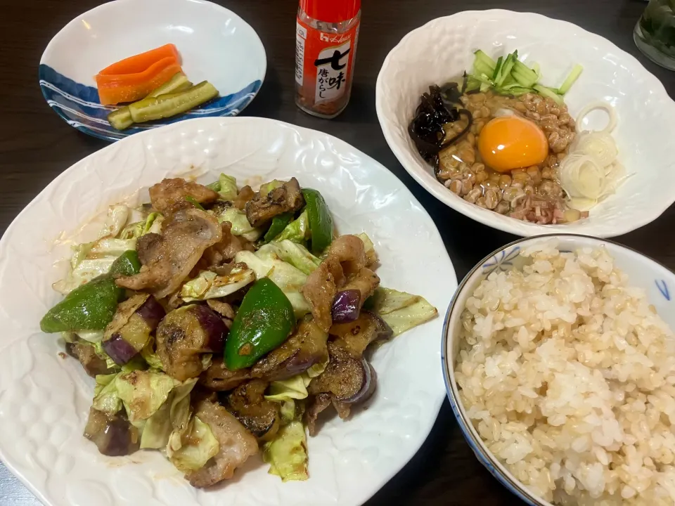 茄子と豚肉の鴫焼き他|tatsuponさん