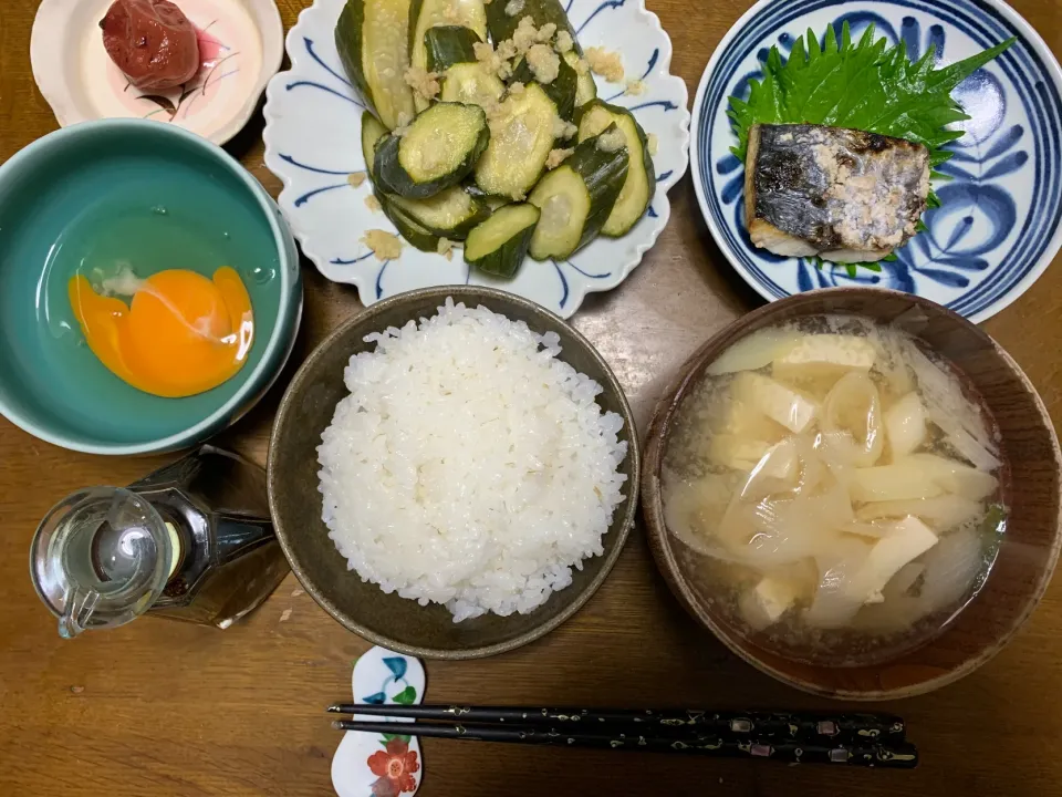 夕食　サワラの塩焼き　養生メニュー|ATさん