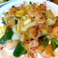 海老と夏野菜の炒め物| じゅんさんさん