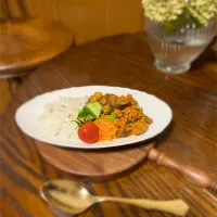 大豆ミートと半端野菜の冷凍ストックでキーマカレー(かしく味につぶ味噌でコク増し)|m’chinさん