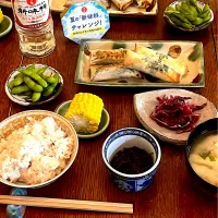 晩ごはん♯春巻き♯枝豆🫛♯とうもろこし🌽♯紫キャベツのマリネ #簡単料理 #|小松菜さん