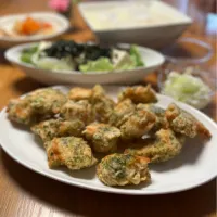 2/17の夕食　ささみの磯辺揚げ|yoneさん