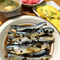 ＊さんまの山椒煮、わけぎのだし巻き卵♫＊|ultramarineさん