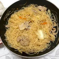 残り物の野菜炒めとビーフン|りん5さん