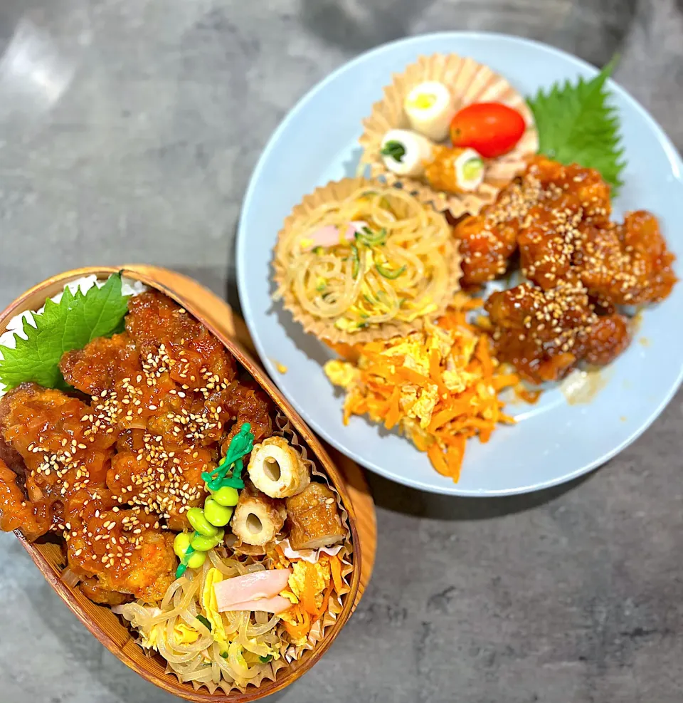 ヤンニョムチキン弁当|のんさん