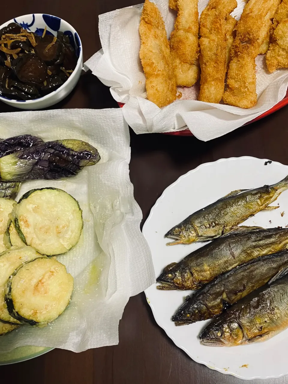 鮎と夏野菜|えーちゃんさん