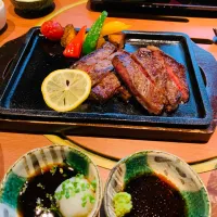 漢方牛のステーキ(築館 幸之助) レアでいただきました    叔母を連れてランチ😋🍴💕|ちぃちゃんさん