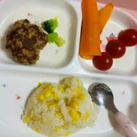 【娘よ、野菜はミニトマトだけではないのだぞ】とうもろこしごはん|飛鳥さん