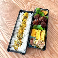 アジのカレー焼き&ハンバーグ弁当🍱|nonoさん