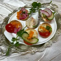 ✨餃子皮カップ アペタイザー✨おからポテサラ🥗|henryさん