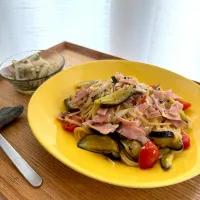 茄子とベーコンのパスタセット|pontalさん