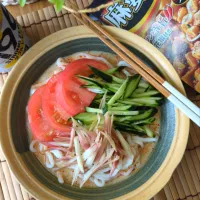 冷やし麻婆豆乳うどん
