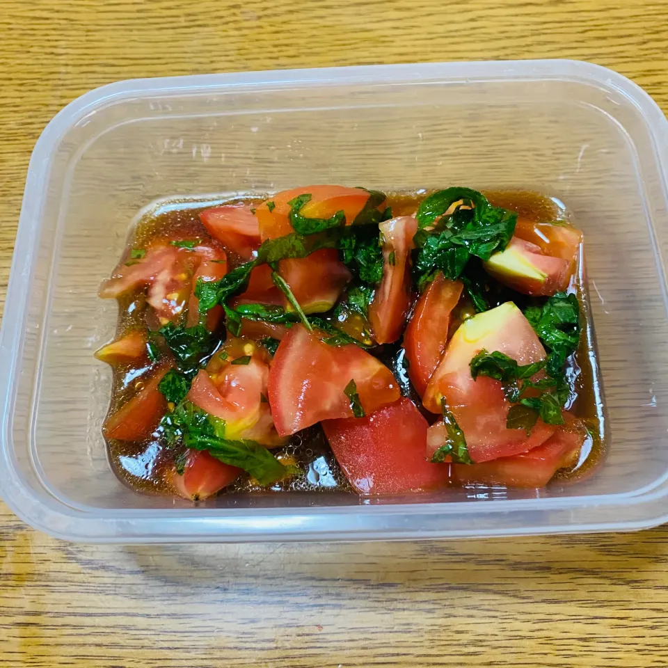 トマトと大葉の和風マリネ|わーさん