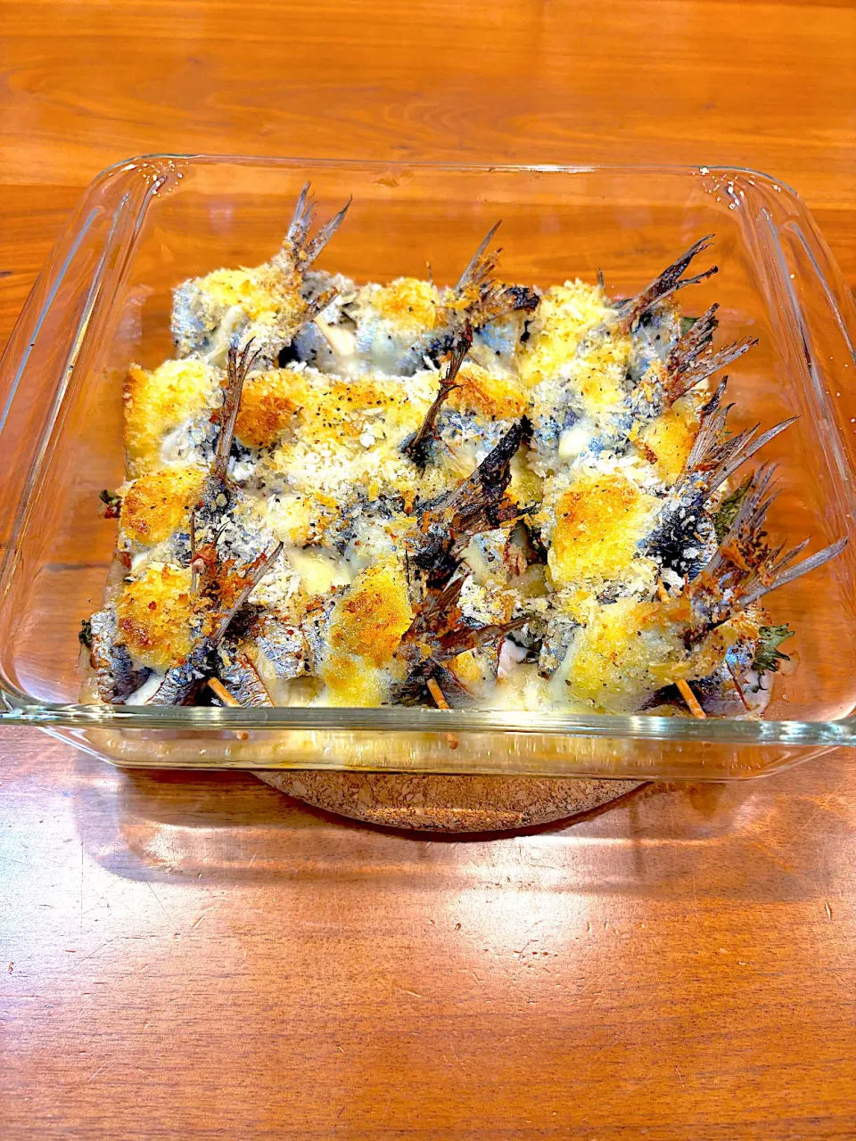 イワシの梅しそチーズパン粉焼き|cocomikaさん