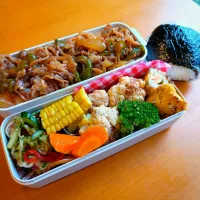 次男弁当&おにぎり|tamagomagomagoさん