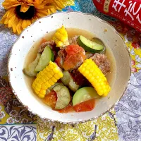 肉団子と夏野菜のスープ煮🌽|ringonamaさん