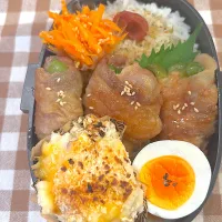 0715 肉巻きピーマン　男子高校生弁当|Riieeさん