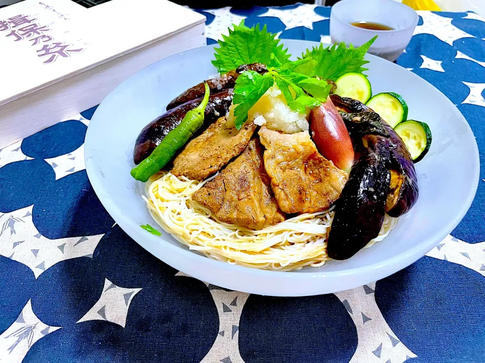 豚なすおろしそうめん|ももさん