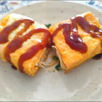 卵焼きネギキャベツとろけるスライスチーズ入り|m.rafuさん