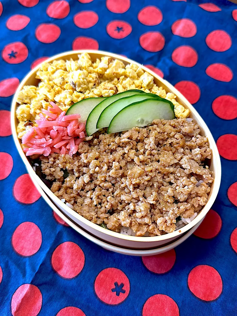 2025.07.15三色丼弁当🍱😋|mari-pさん