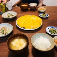 ツナと竹輪ときゅうりの和え物、カニカマオムレツ、小松菜とツナのマリネ、切り干し大根の煮物|タロッカ主夫見習いさん