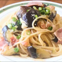 ナスとベーコンと和風ペペロンチーノ|kazaneさん