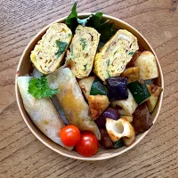 かぼちゃスティック春巻き弁当