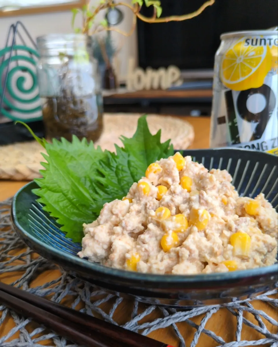 大豆肉とｺｰﾝの白和え|まりおさん