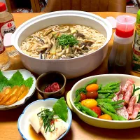 7月13日の晩御飯＆晩酌 自家製カラスミ以外は全て【日の出の新味料】を使用した料理|🐈⸒⸒⸒⸒つるのダンス🐈🐾さん