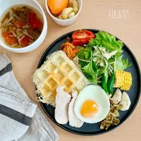 ワッフルメーカーで そうめんワッフル|FIKA789さん