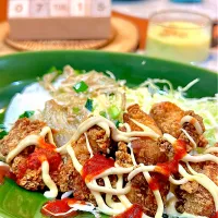 夕飯　連チャンきゃべつ〆|こげちぃさん