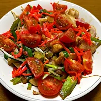 鳥🐓モモ肉の野菜炒め❗️( ^ω^ )✨