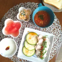 朝ごはん☁！|まめころさん