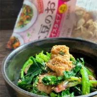 大豆のお肉とほうれん草の胡麻和え|9421beruさん