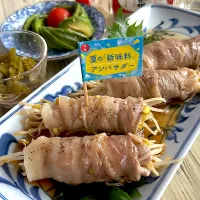 超簡単豚バラ豆もやし ~レンジで5分