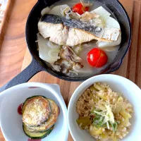サワラのアクアパッツァ風　茄子ご飯|チイホ✨さん