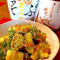 たたききゅうりの梅味噌和え🥒