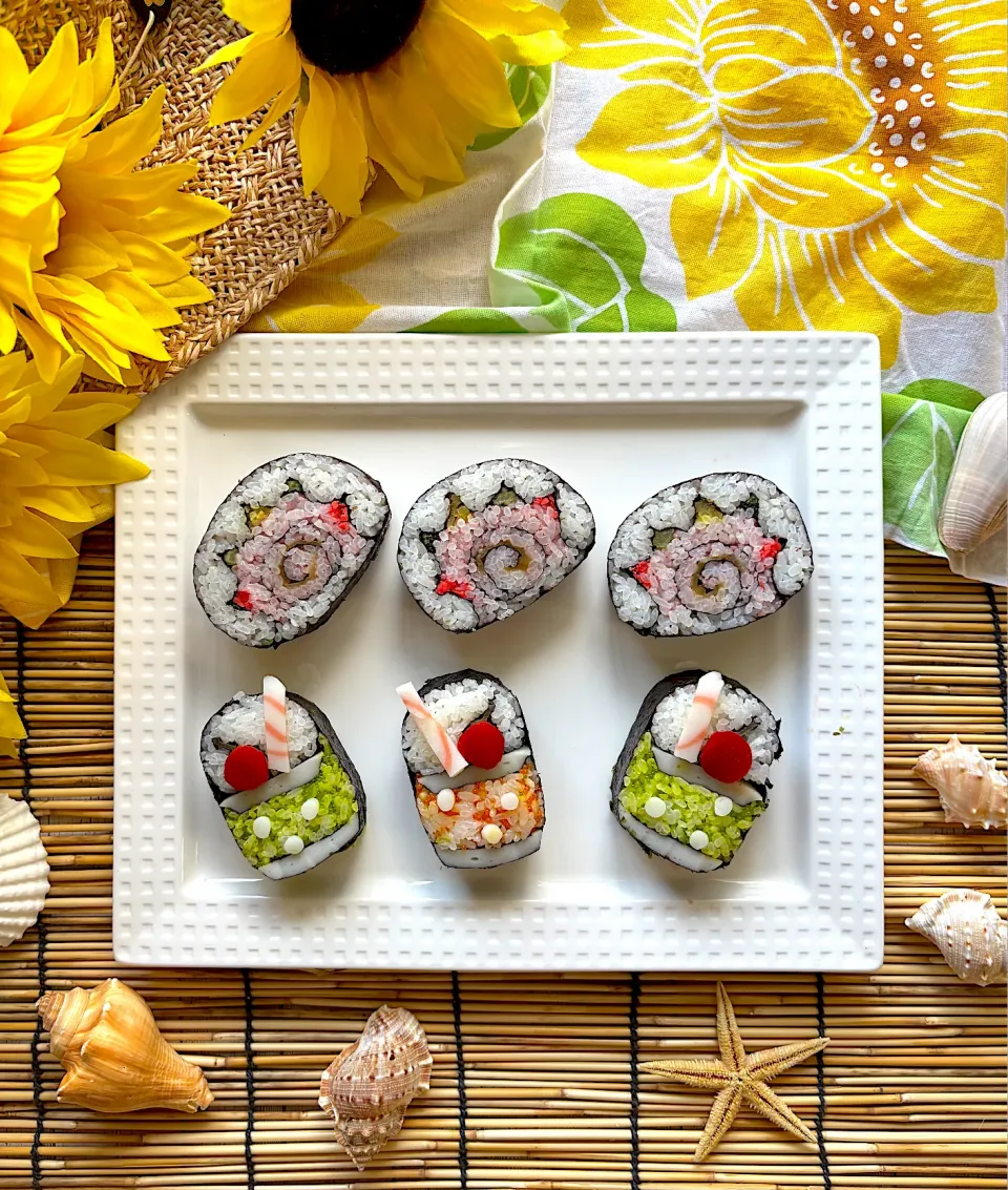 サザエとクリームソーダの巻き寿司|マーブルさん