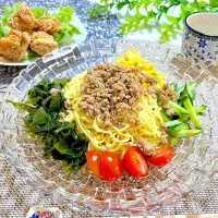 冷やし中華でお夕飯|soy_amalkaさん
